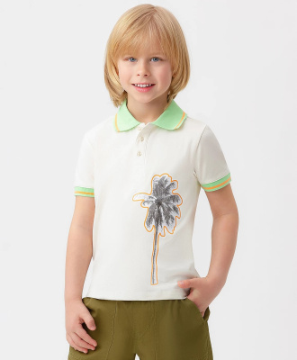 Поло с коротким рукавом для мальчика Button Blue