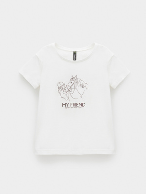 Футболка для девочки Crockid сахар к567