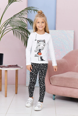 Футболка с длинным рукавом для девочек ShiShoo белый