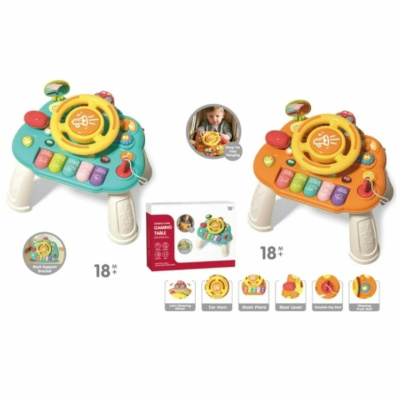 Развивающий игровой столик, музыкальный руль, пианино, 2 цвета в ассортименте, в/к 28,3*9*21,3 см