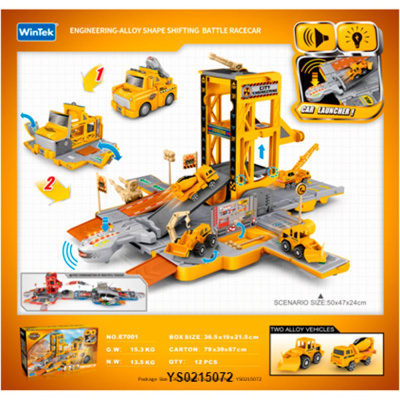 Гараж Парковка E7001 Стройка трансформирующаяся, свет, звук 