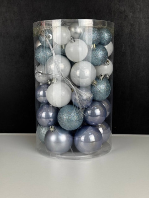 Шар в тубе серо-голубой