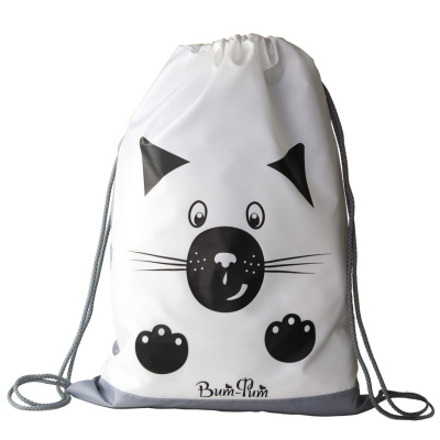 Мешок - рюкзак на завязках с рисунком Кот
