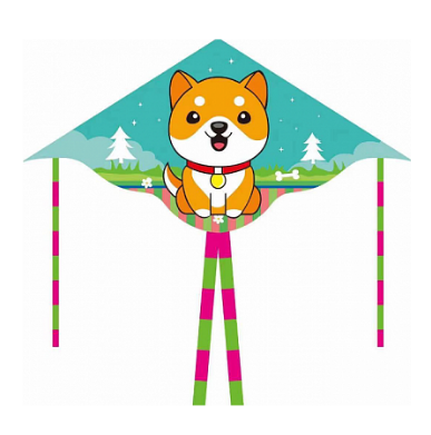 Воздушный змей Милый песик 115*60см + хвост 100см