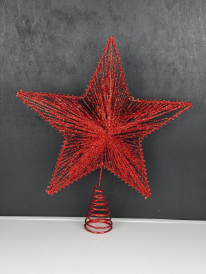 Наконечник звезда 40 см красный