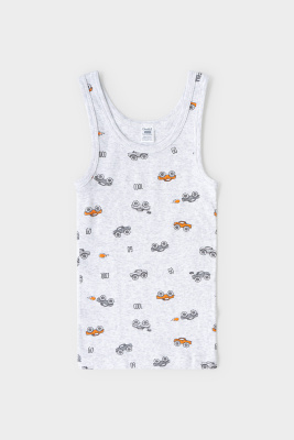 Майка Crockid гонки на светло-сером меланже