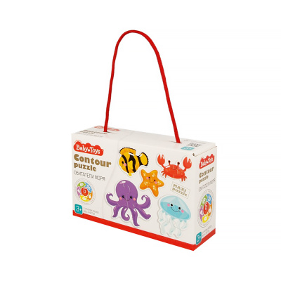 Пазлы контурные Обитатели моря Baby Toys