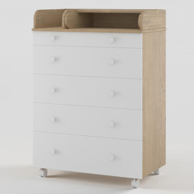 Комод INCANTO OSKAR V IN 800/5 цвет дуб/белый