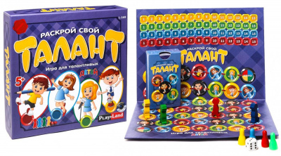 Игра настольная Раскрой свой Талант для детей Play Land