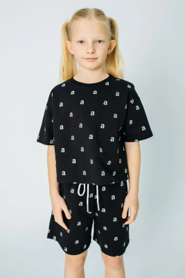 Футболка с коротким рукавом для девочки Deloras черный