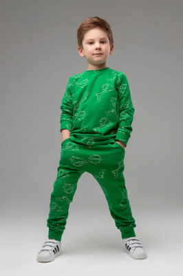 Свитшот + брюки Bodo зеленый/белый