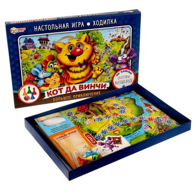 Кот да Винчи: большое приключение. Екатерина Матюшкина. Игра-ходилка. Умные игры. в кор.20шт