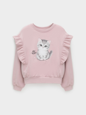 Свитшот для девочки Crockid розовый лед к601