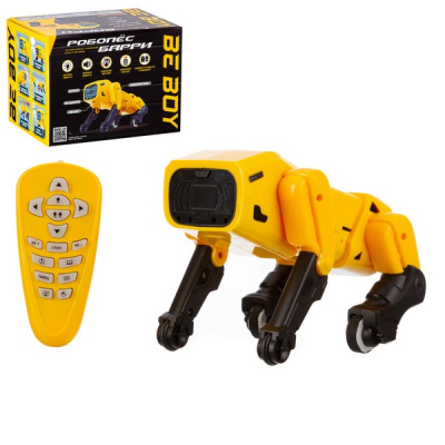 Робопёс Барри "Beboy" на пульте р/у, управление пультом и жестами, знает более 50 фраз, обучает англ