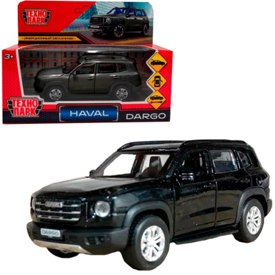 Машина металл HAVAL haval dargo,дл 12 см, дв,багаж,инер, черный, в кор. Технопарк 