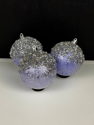 Шар новогодний сиреневый 8 см