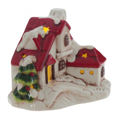 Фигурка декоративная Домик с подсветкой (LR44х2 н/п), L12,5 W8 H9,5 см