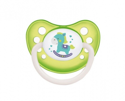Пустышка силиконовая анатомическая Toys 6-18 мес зеленая Canpol Babies
