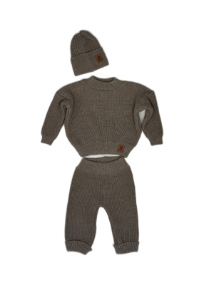 Костюм вязанный Жанна коричневый