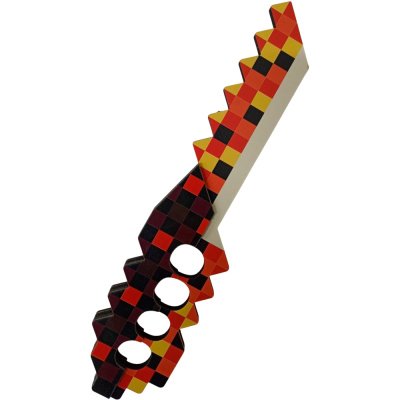 Деревянный Нож "Кастет" 2 пиксельный янтарный, 30 см. 23154ЯиГ