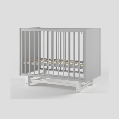 Кроватка INCANTO VIKKI, мааятник продольный  цвет серый/белый