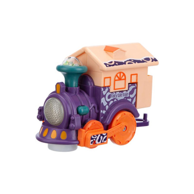 Паровозик на бат., свет. и звук. эффекты, управлением хлопком