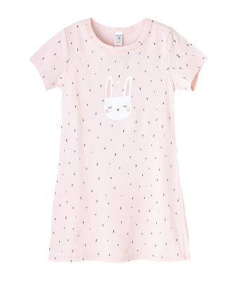 Сорочка для девочки Crockid штрихи на бежево-розовом 