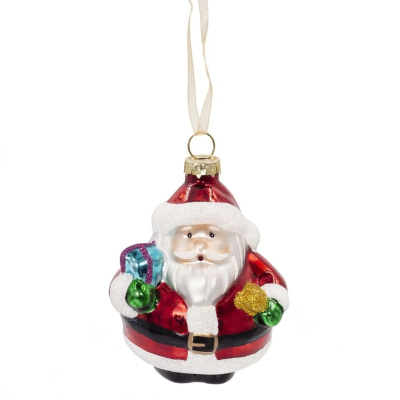 Ёлочная игрушка Дед Мороз с подарками