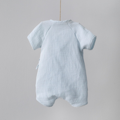 Боди-песочник на завязках Муслин KiDi голубой