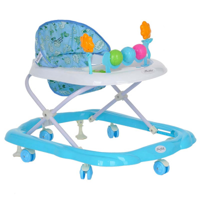 Ходунки BAMBOLA ЦВЕТОЧЕК 6 пласт.колес,игрушки,муз 66х53х52 BLUE Голубой