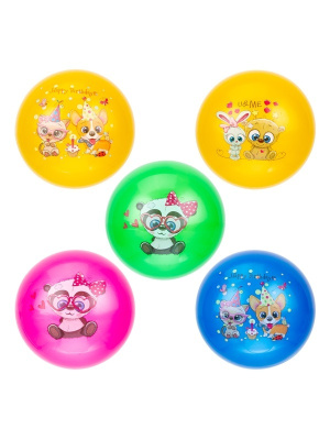 Мяч детский диаметр 22 см. 5 цветов в ассортименте, вес 60 гр. в/п