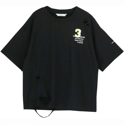 Футболка с коротким рукавом для девочки Deloras черный