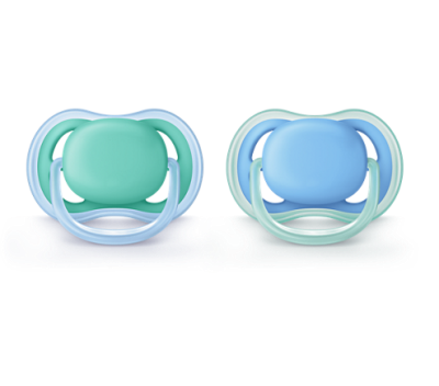 Пустышка ULTRA AIR силиконовая 6-18 м для мальчика AVENT