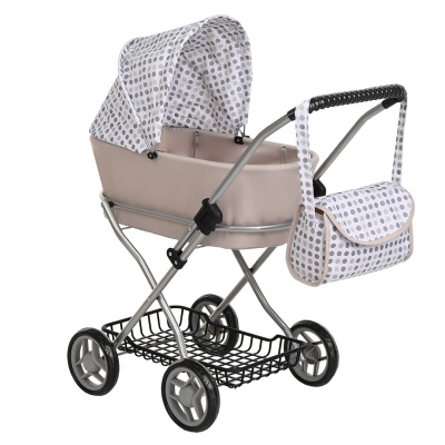 Кукольная коляска PITUSO Dots/Серый/Горошек (68.5*40*80) (уп/4 шт)