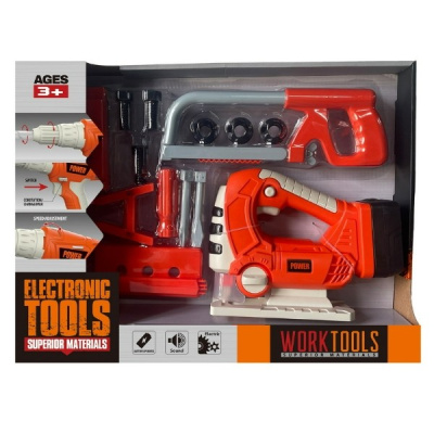 Набор "Инструменты" пила, аксессуары, звуковые эффекты, вращение, в/к 43*7,5*32 см