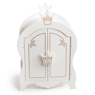 Шкаф для кукол белоснежный шелк Shining Crown Манюня