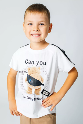 Футболка с коротким рукавом для мальчика COLABEAR белый