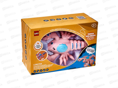 Лобстер на бат., свет. и звук. эффекты, клешни и хвостик на магнитах