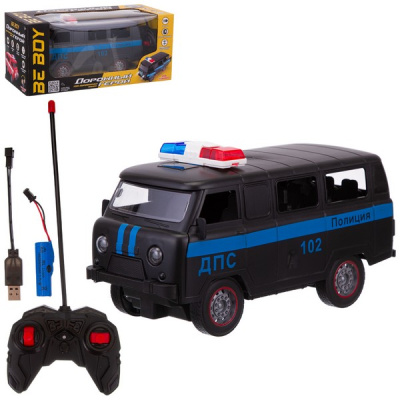 Машинка на пульте р/у  "BeBoy", световые эффекты, двери открываются, USB зарядное устройство, размер