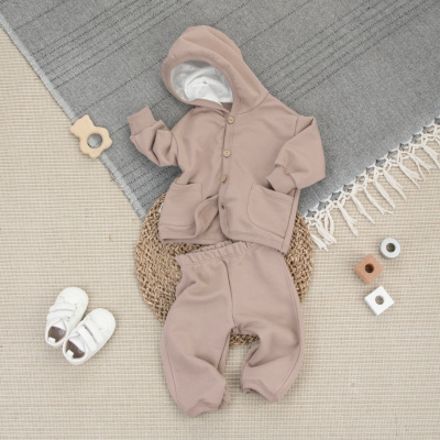 Толстовка + брюки KiDi Кнофлик Лайт футер бежевый