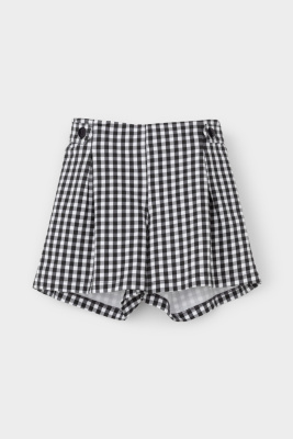 Шорты для девочки Crockid серая клеткана белом к521