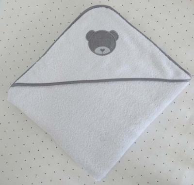 Пеленка махровая с уголком Lappetti Сканди серый П35/5