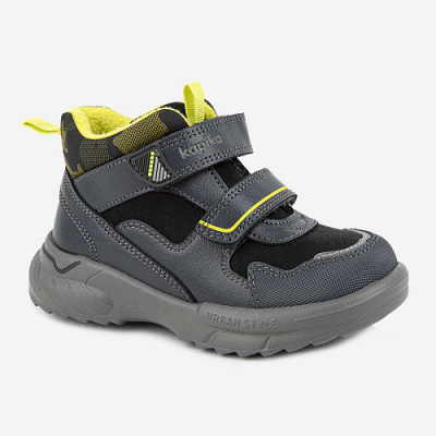 Ботинки для мальчика Kapika серый-салатовый