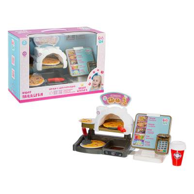 Набор Пиццерия Girl's club касса со звуком, витрина светится, аксессуары в комплекте, 39