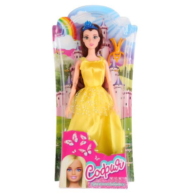 Кукла 29см София принцесса в желтом платье Карапуз