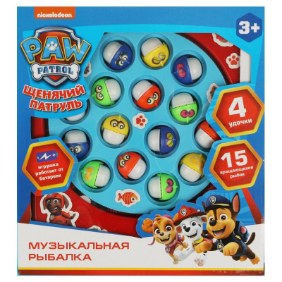 Игра рыбалка Щенячий Патруль звук, кор.18,5*19,5*4,4см ИГРАЕМ ВМЕСТЕ 