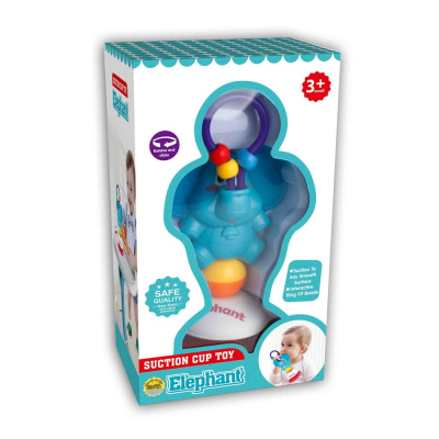 Развивающая игрушка-погремушка Слоник PITUSO (на присоске) 21*10*8,5 см (в кор.48 шт)