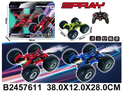 Машинка на пульте р/у, пар, 2 цвета в ассортименте, в/к 38*12*28 см