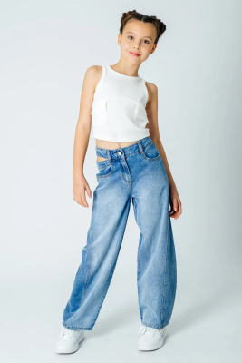 Джинсы для девочки Deloras синий