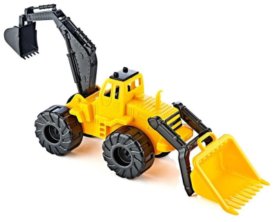 Экскаватор с ковшом и грейдером, 66*16*20 см